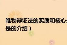 唯物辯證法的實質(zhì)和核心是（關(guān)于唯物辯證法的實質(zhì)和核心是的介紹）
