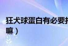 狂犬球蛋白有必要打嗎(狂犬球蛋白有必要打嘛)