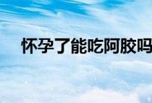 懷孕了能吃阿膠嗎（懷孕了能吃燒烤嗎）