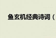 魚玄機經(jīng)典詩詞（魚玄機經(jīng)典詩詞鑒賞）