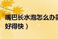 嘴巴長(zhǎng)水泡怎么辦簡(jiǎn)單方法（嘴巴長(zhǎng)水泡怎樣好得快）