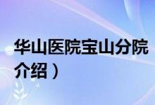 華山醫(yī)院寶山分院（關(guān)于華山醫(yī)院寶山分院的介紹）