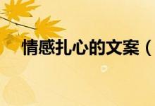情感扎心的文案（扎心的情感語(yǔ)錄大全）