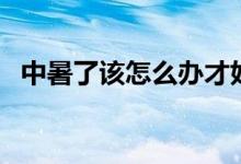 中暑了該怎么辦才好（中暑了應(yīng)該怎么辦）