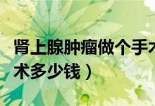 腎上腺腫瘤做個(gè)手術(shù)要多少錢（腎上腺腫瘤手術(shù)多少錢）