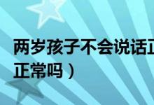 兩歲孩子不會(huì)說話正常嗎（兩歲孩子不會(huì)說話正常嗎）