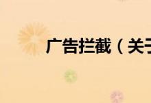 廣告攔截（關(guān)于廣告攔截的介紹）