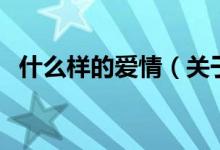 什么樣的愛情（關(guān)于什么樣的愛情的介紹）