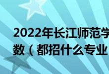 2022年長江師范學(xué)院各省招生計劃及招生人數(shù)（都招什么專業(yè)）