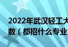 2022年武漢輕工大學各省招生計劃及招生人數(shù)（都招什么專業(yè)）