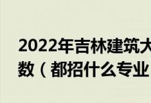 2022年吉林建筑大學各省招生計劃及招生人數(shù)（都招什么專業(yè)）