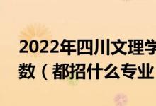 2022年四川文理學(xué)院各省招生計(jì)劃及招生人數(shù)（都招什么專業(yè)）