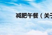 減肥午餐（關(guān)于減肥午餐的介紹）