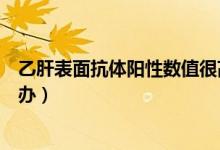 乙肝表面抗體陽性數(shù)值很高（乙肝表面抗體陽性數(shù)值高怎么辦）