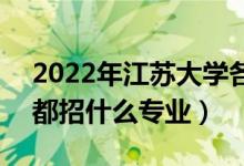 2022年江蘇大學(xué)各省招生計劃及招生人數(shù)（都招什么專業(yè)）