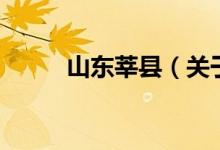 山東莘縣（關于山東莘縣的介紹）