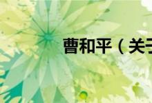 曹和平（關(guān)于曹和平的介紹）