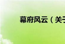 幕府風(fēng)云（關(guān)于幕府風(fēng)云的介紹）