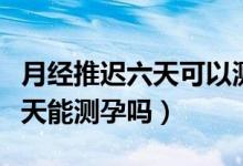 月經(jīng)推遲六天可以測出來懷孕嗎（月經(jīng)推遲六天能測孕嗎）