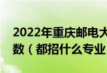 2022年重慶郵電大學(xué)各省招生計劃及招生人數(shù)（都招什么專業(yè)）