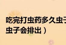 吃完打蟲藥多久蟲子會(huì)排出（吃完打蟲藥多久蟲子會(huì)排出）