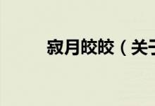 寂月皎皎（關(guān)于寂月皎皎的介紹）