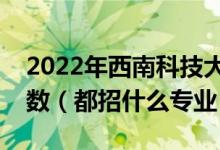 2022年西南科技大學(xué)各省招生計劃及招生人數(shù)（都招什么專業(yè)）