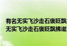 有名無(wú)實(shí)飛沙走石褒貶飄拂滋潤(rùn)的意思是什么(什么是有名無(wú)實(shí)飛沙走石褒貶飄拂滋潤(rùn))