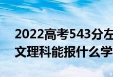 2022高考543分左右能上哪些大學(xué)（新高考文理科能報(bào)什么學(xué)校）