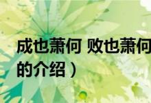 成也蕭何 敗也蕭何（關(guān)于成也蕭何 敗也蕭何的介紹）