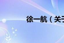 徐一航（關(guān)于徐一航的介紹）