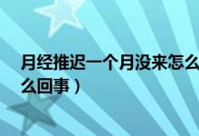 月經(jīng)推遲一個月沒來怎么回事?（月經(jīng)推遲了一個月沒來怎么回事）