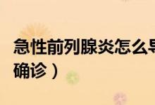 急性前列腺炎怎么導(dǎo)致的（急性前列腺炎怎么確診）