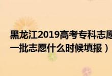 黑龍江2019高考專科志愿填報(bào)時(shí)間（2022黑龍江高考本科一批志愿什么時(shí)候填報(bào)）