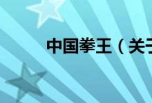 中國拳王（關于中國拳王的介紹）