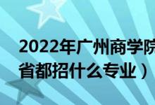 2022年廣州商學院招生計劃及招生人數(shù)（各省都招什么專業(yè)）