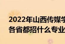 2022年山西傳媒學(xué)院招生計劃及招生人數(shù)（各省都招什么專業(yè)）