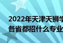 2022年天津天獅學(xué)院招生計劃及招生人數(shù)（各省都招什么專業(yè)）