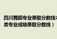 四川舞蹈專業(yè)錄取分數(shù)線本科（2022四川高考戲劇影視舞蹈類專業(yè)成績錄取分數(shù)線）