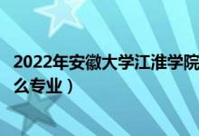 2022年安徽大學(xué)江淮學(xué)院招生計(jì)劃及招生人數(shù)（各省都招什么專業(yè)）