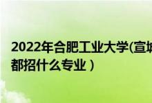 2022年合肥工業(yè)大學(xué)(宣城校區(qū))招生計劃及招生人數(shù)（各省都招什么專業(yè)）