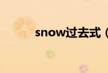 snow過去式（給大家介紹一下）