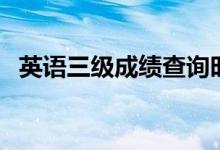 英語三級(jí)成績(jī)查詢時(shí)間（什么時(shí)候查成績(jī)）