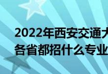 2022年西安交通大學(xué)招生計劃及招生人數(shù)（各省都招什么專業(yè)）