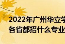 2022年廣州華立學院招生計劃及招生人數(shù)（各省都招什么專業(yè)）