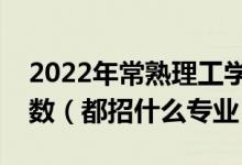 2022年常熟理工學院各省招生計劃及招生人數(shù)（都招什么專業(yè)）