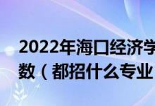 2022年海口經(jīng)濟(jì)學(xué)院各省招生計(jì)劃及招生人數(shù)（都招什么專業(yè)）