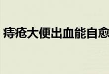 痔瘡大便出血能自愈嗎（大便出血能自愈嗎）