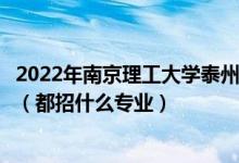 2022年南京理工大學(xué)泰州科技學(xué)院各省招生計(jì)劃及招生人數(shù)（都招什么專業(yè)）