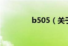 b505（關(guān)于b505的介紹）
